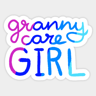 Granny Care Girl Sticker